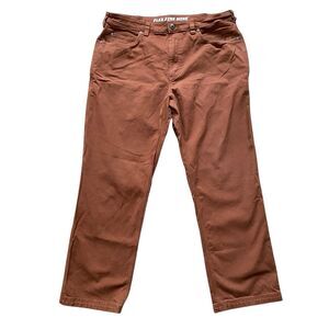 Duluth Trading Pants Men 38x29 Rusty Brown Flex Fire Hose Work Utility Casual